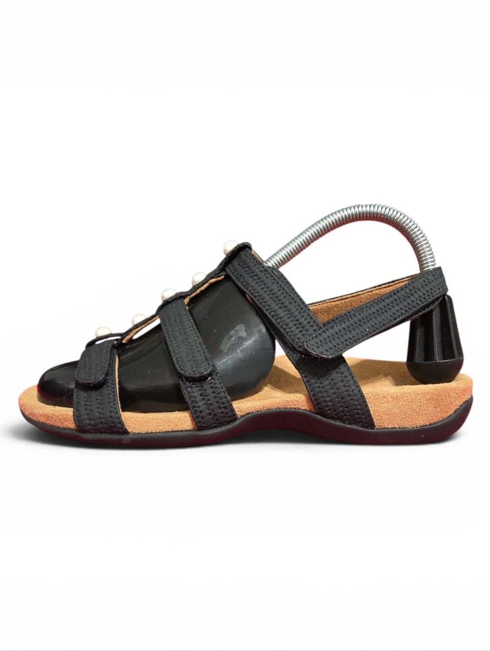 Vionic Amber Pearl Black Strappy Sandals with Stud Details Size 8 - Picture 5 of 11